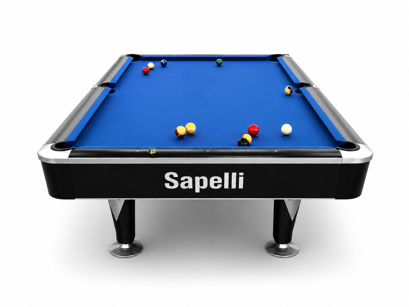 Sapelli BlackSilver Basic Professional - profesyonel bilardo masası - Türkiye Bilardo Sanayi üretimi Sapelli modeli - beyaz fonlu ana ürün görseli Sapelli BlackSilver Basic Professional - profesyonel bilardo masası - Türkiye Bilardo Sanayi üretimi Sapelli modeli - beyaz fonlu ana ürün görseli