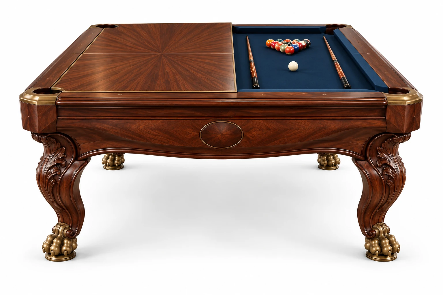 Sapelli History V5 yemek masasına dönüşebilen klasik profesyonel bilardo masası beyaz fonlu ürün görseli Sapelli History V5 yemek masasına dönüşebilen klasik profesyonel bilardo masası beyaz fonlu ürün görseli