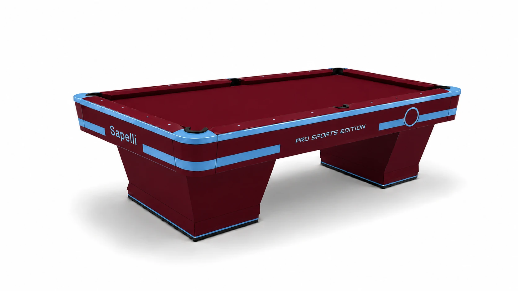 Sapelli Pro Sports Edition - Bordo Mavi - profesyonel bilardo masası - Türkiye Bilardo Sanayi üretimi Sapelli modeli - ürün katalog fotoğrafı Sapelli Pro Sports Edition - Bordo Mavi - profesyonel bilardo masası - Türkiye Bilardo Sanayi üretimi Sapelli modeli - ürün katalog fotoğrafı