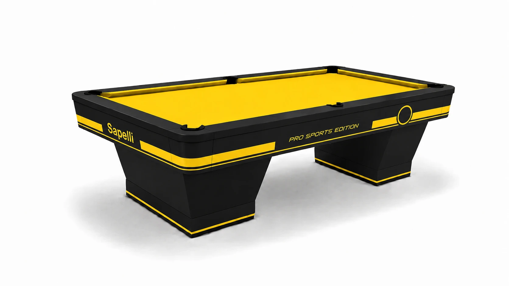 Sapelli Pro Sports Edition - Sarı Siyah - profesyonel bilardo masası - Türkiye Bilardo Sanayi üretimi Sapelli modeli - ürün katalog fotoğrafı Sapelli Pro Sports Edition - Sarı Siyah - profesyonel bilardo masası - Türkiye Bilardo Sanayi üretimi Sapelli modeli - ürün katalog fotoğrafı